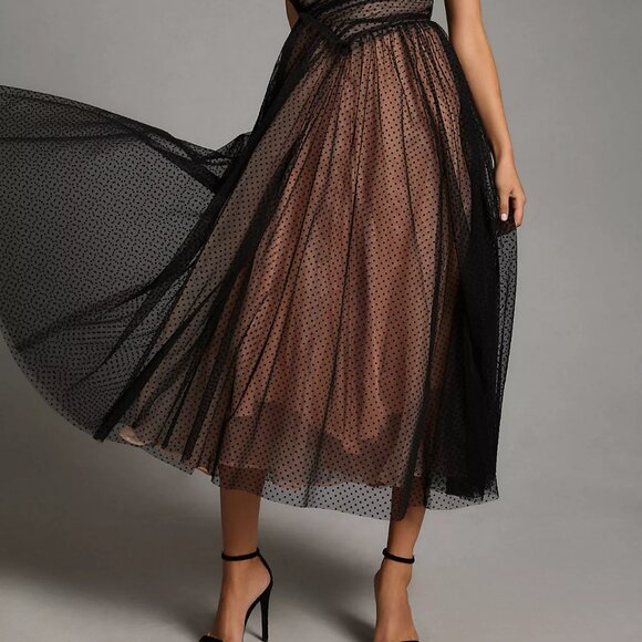 NWT Anthropologie Tulle Dot Maxi Dress - Picture 6 of 16